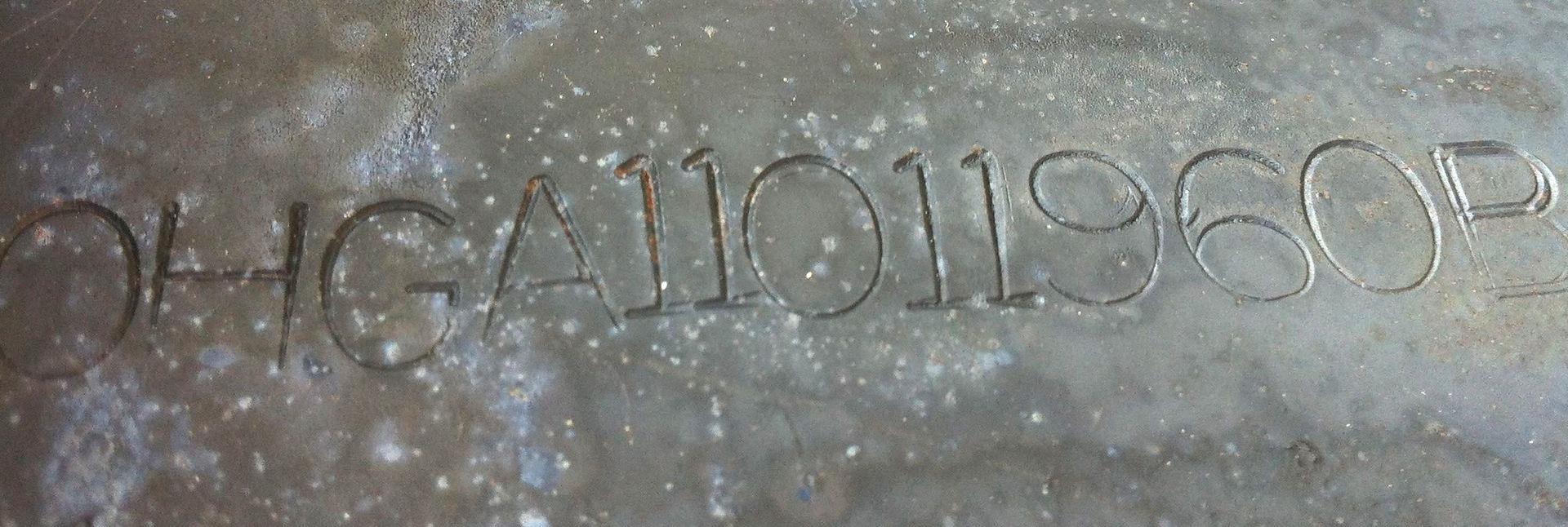 frame stamped serial number