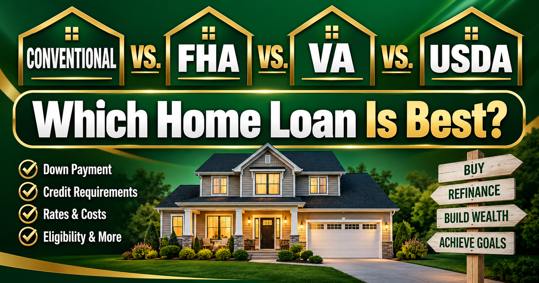 Conventional, FHA, VA, USDA Loans — How Do They Compare?