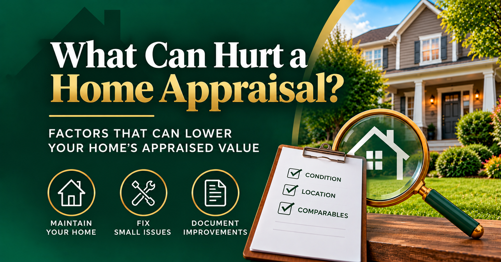 What can hurt a home appraisal?