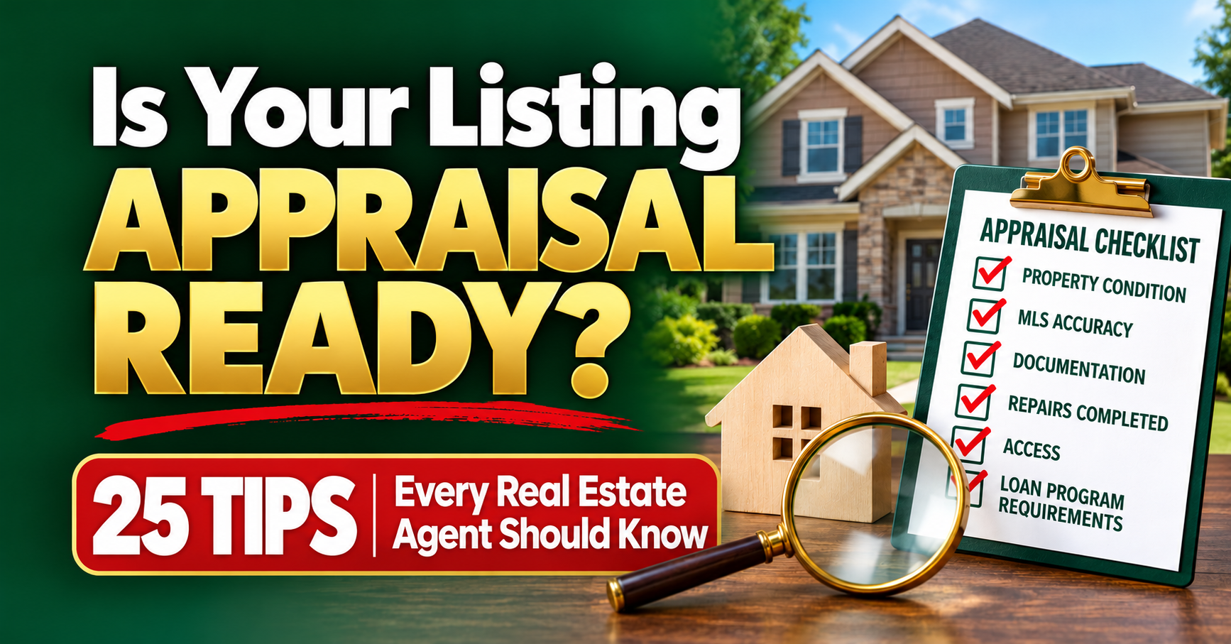 Is Your Listing Appraisal Ready? 25 Tips Every Real Estate Agent Should Know